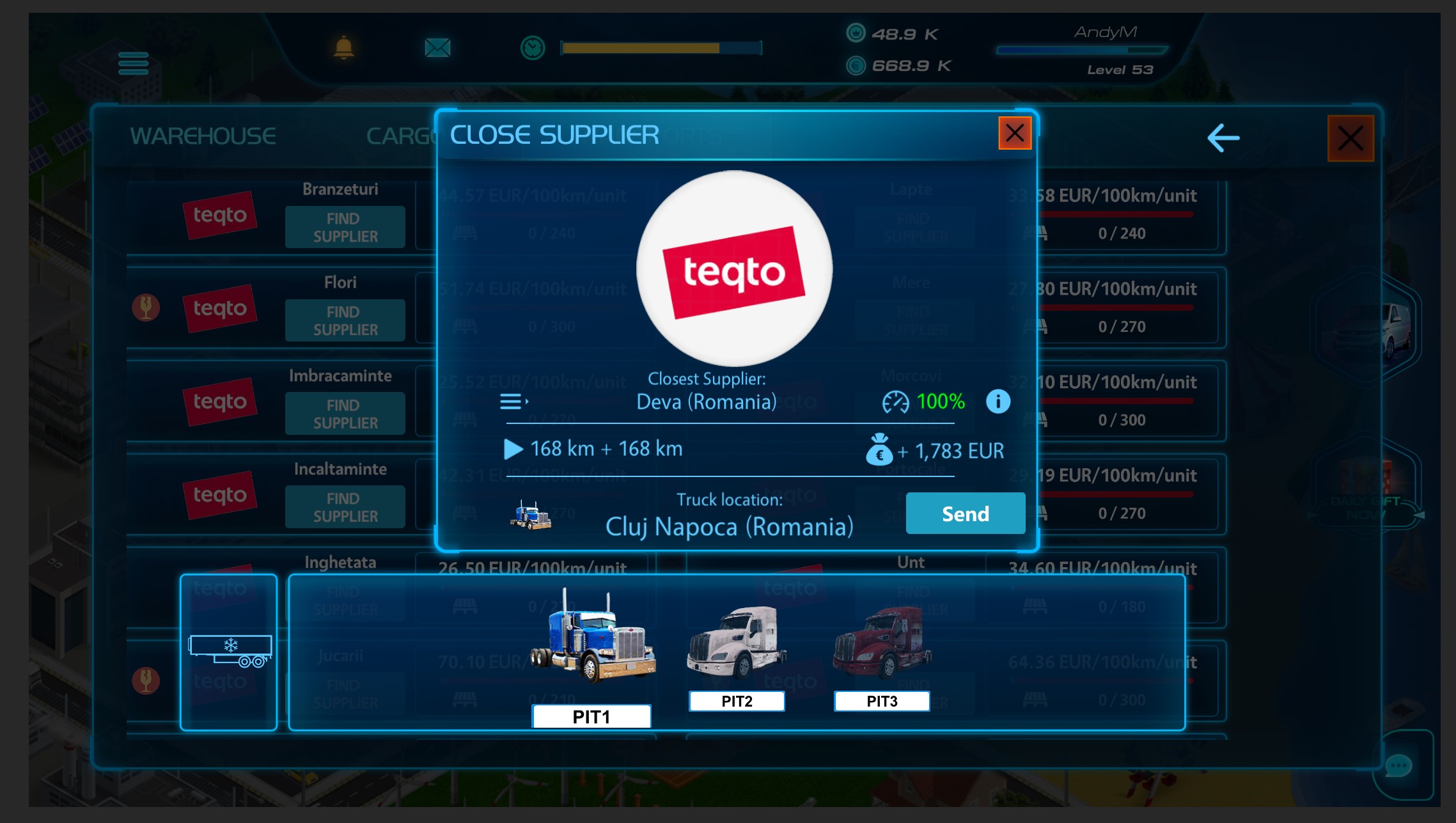 Virtual Truck Manager Tycoon trucking company game