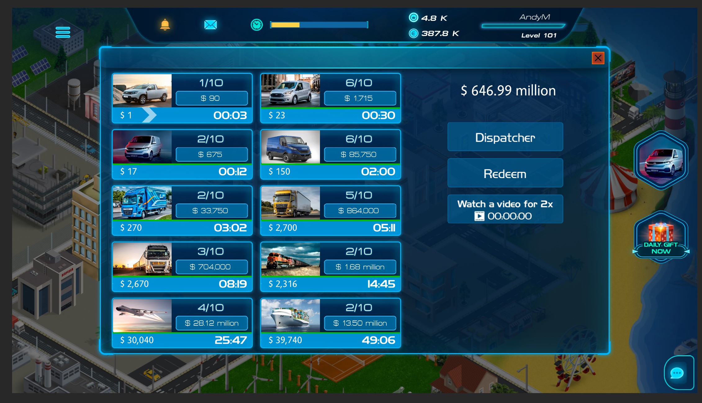 Virtual Truck Manager Tycoon trucking company game