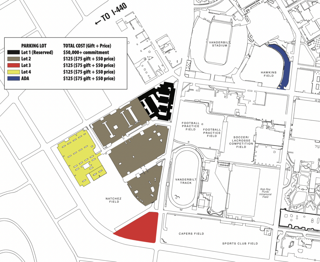 McLane Stadium Parking Map