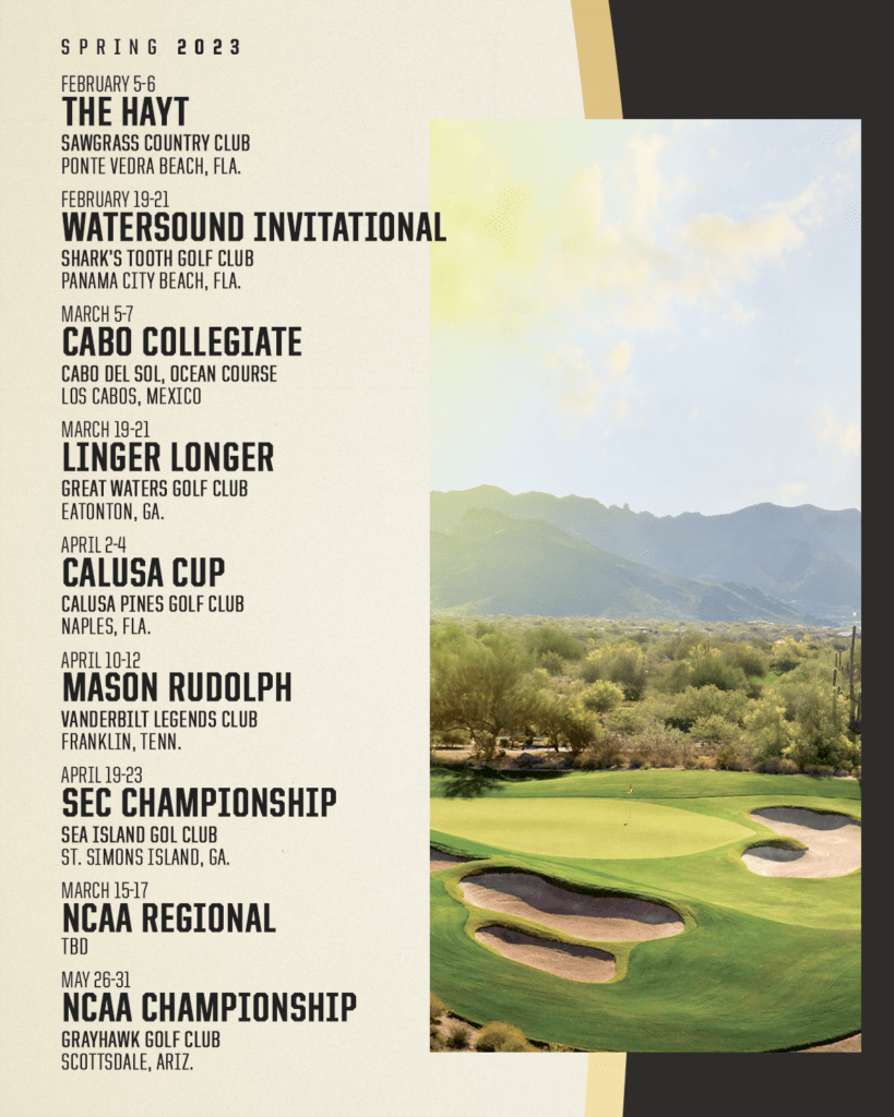 Vanderbilt Men's Golf Vandy Announces 2022 Fall Schedule
