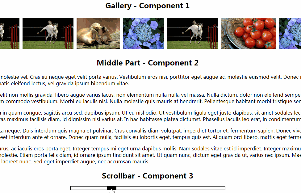 A simple scrollbar that can be detached from the container it is scrolling