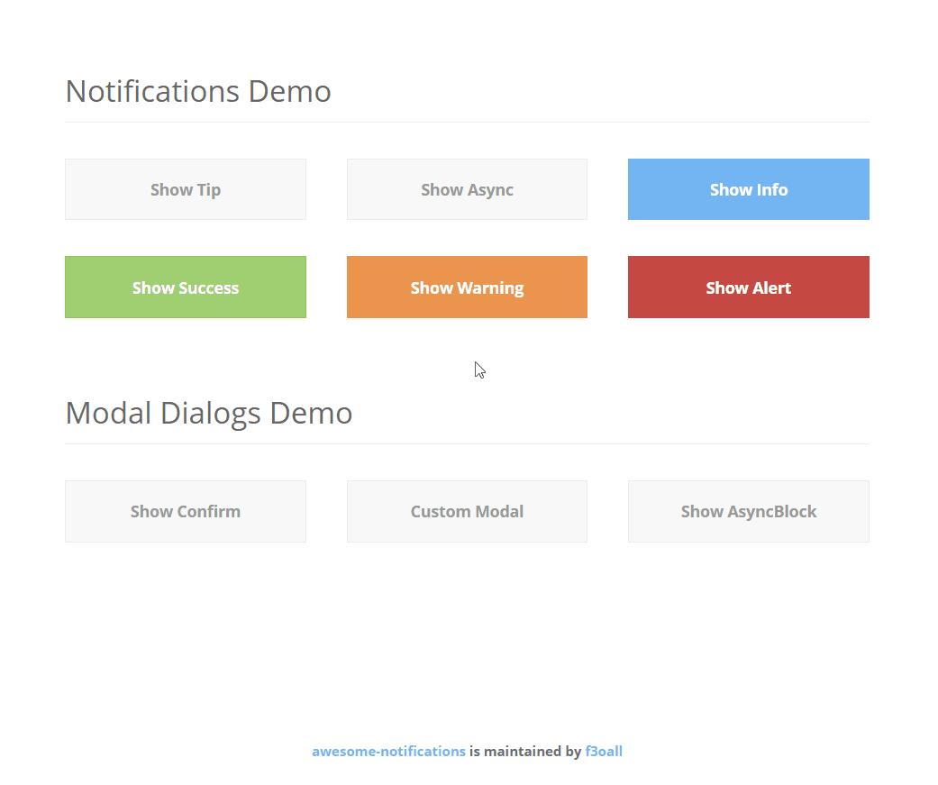 A Vue.js version of Awesome Notifications library