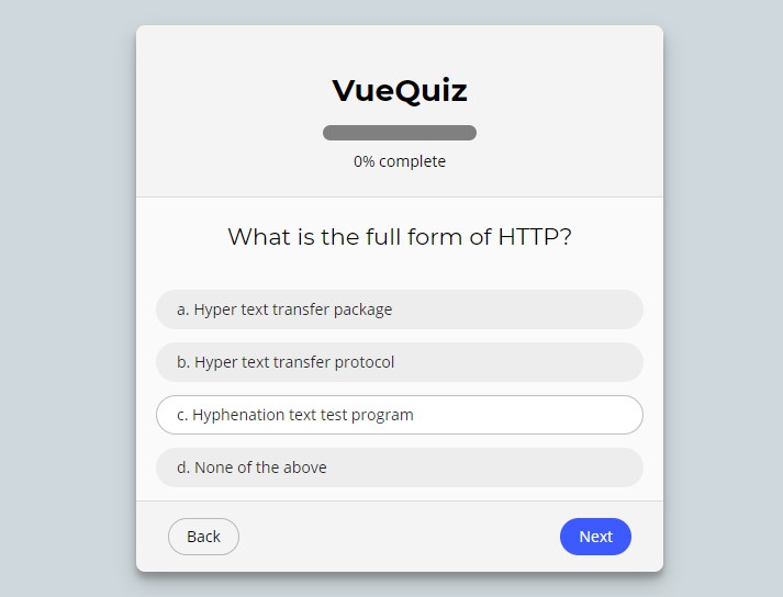 A Nice Quiz App With Vue