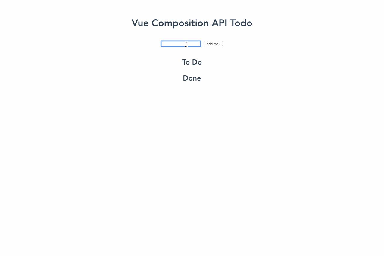 Sample app for the Vue 3 composition API