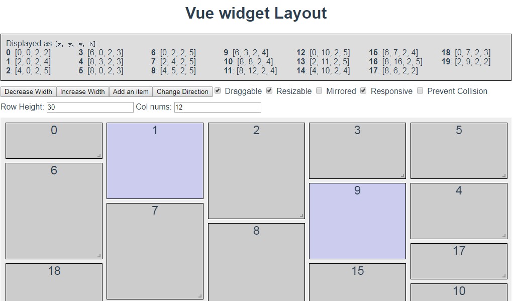 A draggable and resizable widget layout for Vue.js