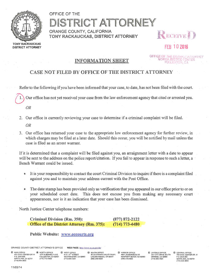 Orange County Bench Warrant Attorney Arrest Warrants