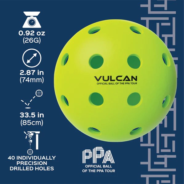 Vulcan VPRO FLIGHT Outdoor PPA Tour Pickleball Vulcan Sporting Goods Co.
