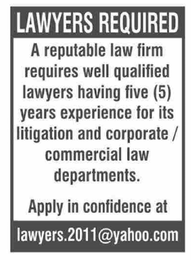 Reputed Law Firm Jobs 2020 for Lawyers Latest