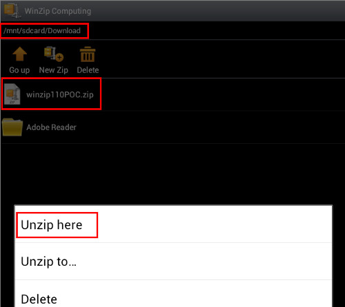 [vuln.sg] WinZip for Android ZIP Archive Extraction Directory Traversal