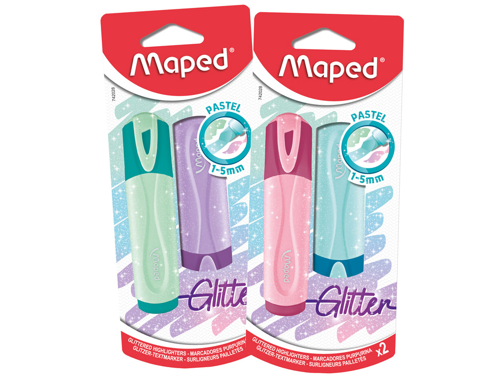 Highlighter Maped Fluo Peps Classic Glitter Pastel Vunder