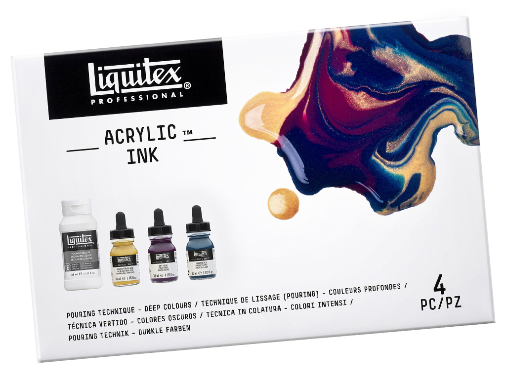 Acrylic Ink set Liquitex+Pouring Medium Vunder