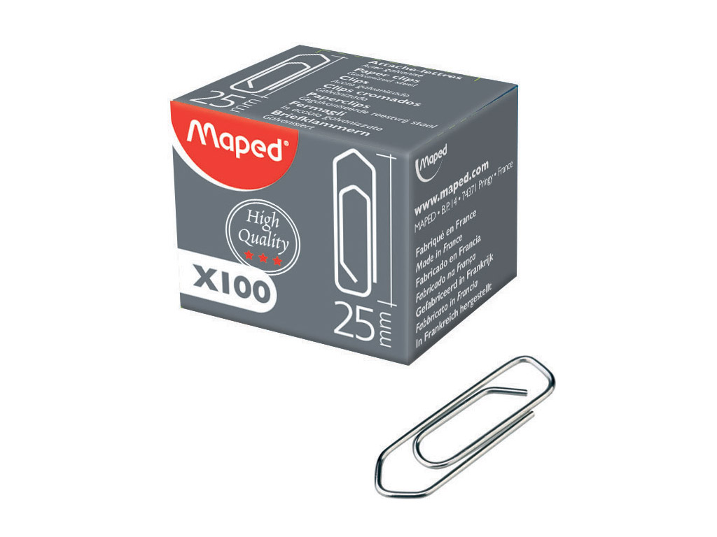 Paper clips Maped Extra Strong 25mm 100pcs Vunder