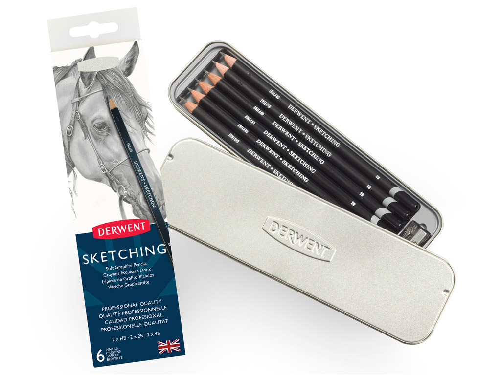 Graphite pencil Derwent Sketching in metal box Vunder
