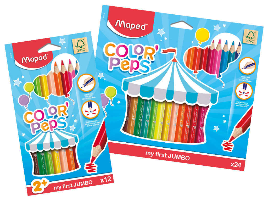 Colour pencils Maped Color'Peps Early Age Jumbo Vunder