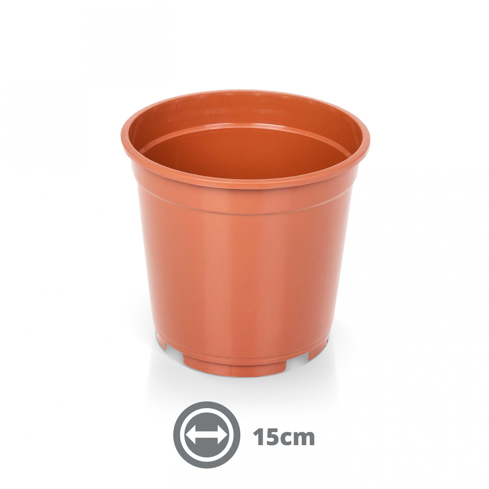 KUNSTSTOFF CONTAINERTOPF RUND TERRACOTTA PFLANZTOPF