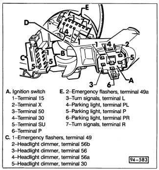 VW Golf 2, Jetta 2: 10.1 Troubleshooting Exterior Lights