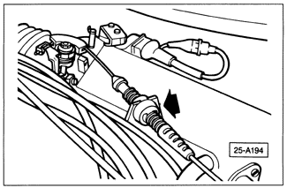 VW Golf 2, Jetta 2: 4. Fuel Supply - 4.6 Accelerator Cable