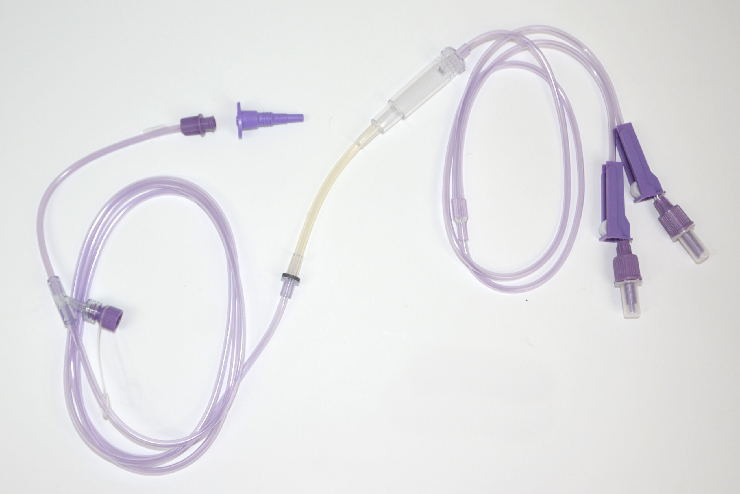 Enteral nutrition ENFit pump set with double line for Kangaroo pump