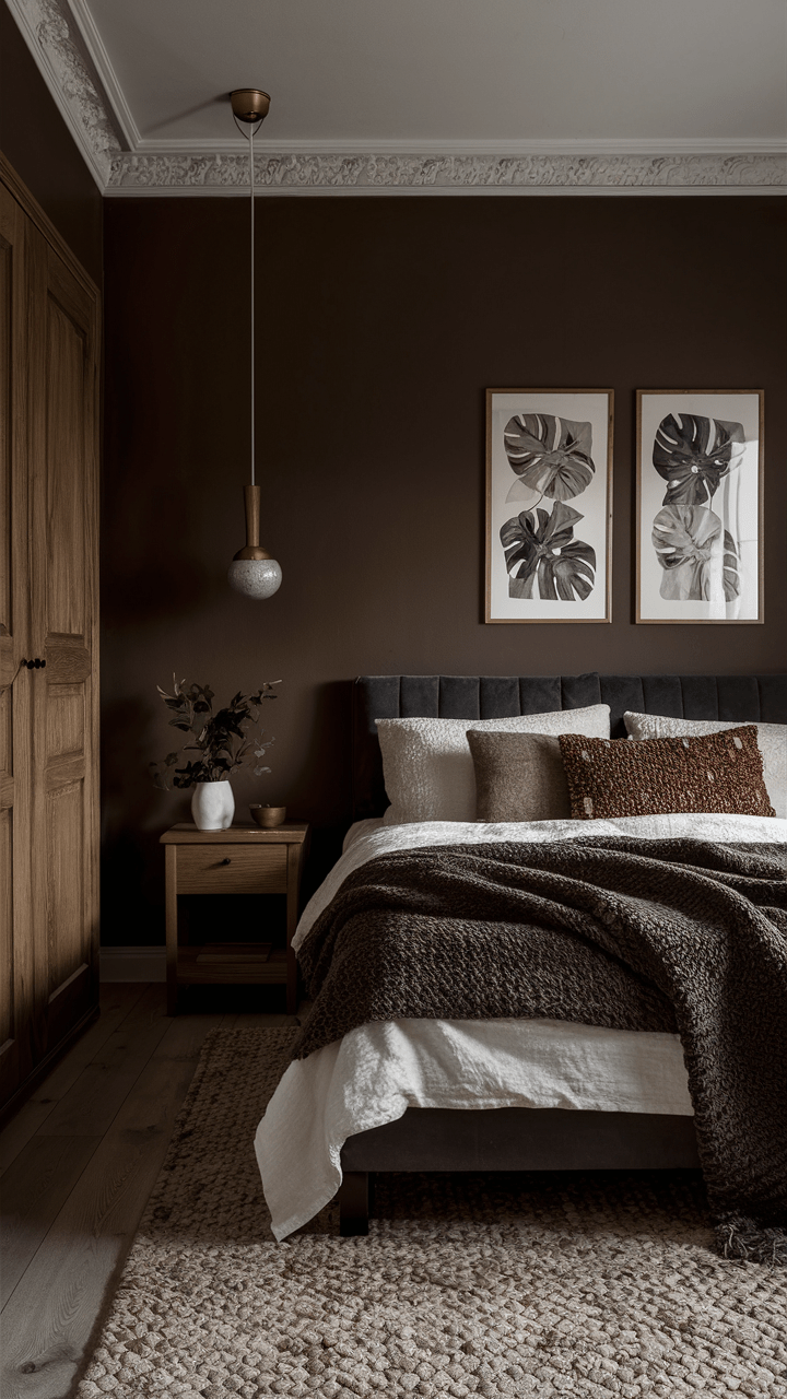 44 Cozy and Modern Brown Bedroom Ideas Aesthetic Designs with Dark