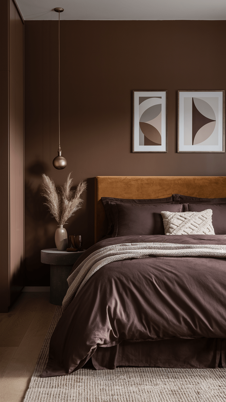44 Cozy and Modern Brown Bedroom Ideas Aesthetic Designs with Dark