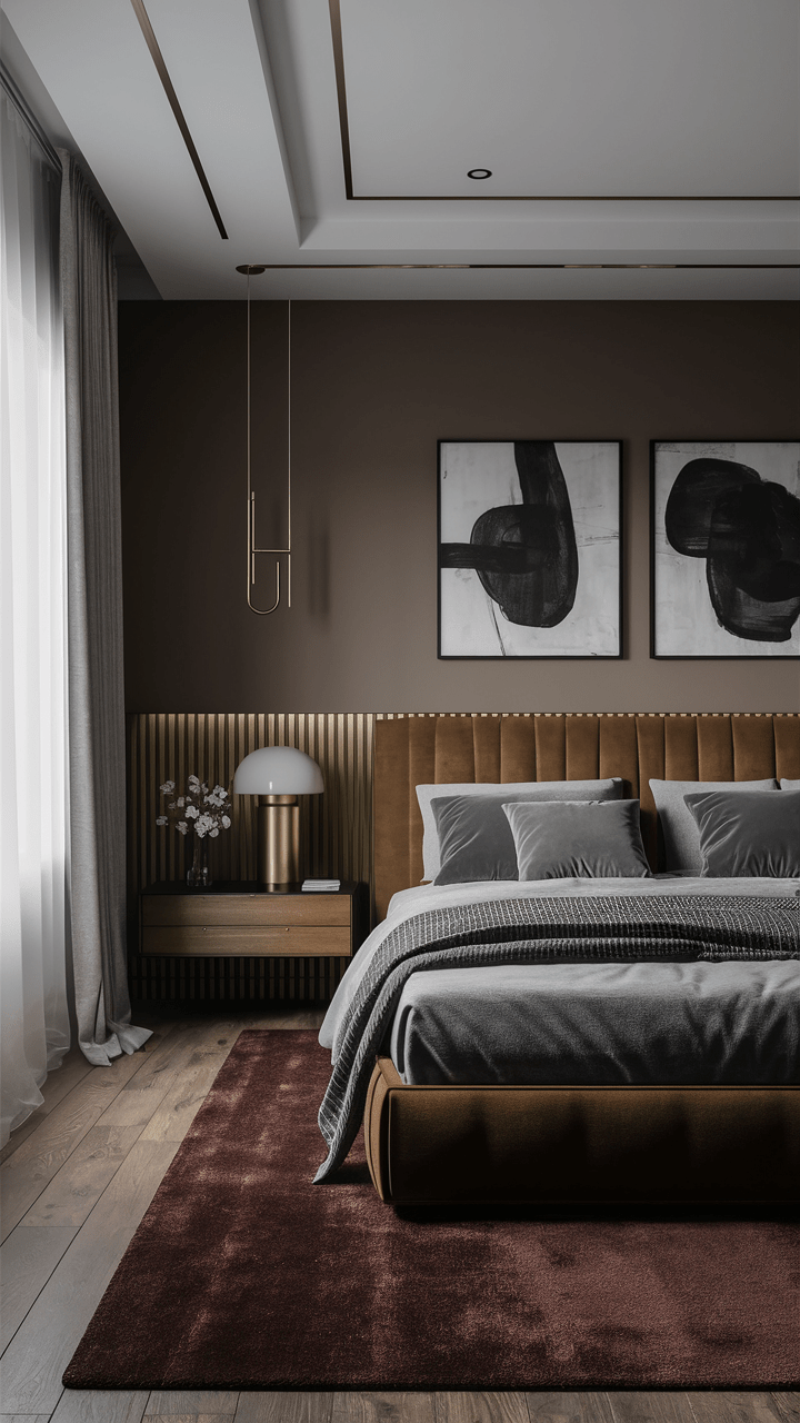 44 Cozy and Modern Brown Bedroom Ideas Aesthetic Designs with Dark