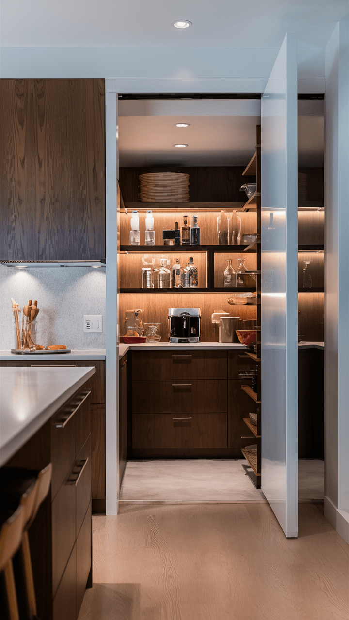 21 Hidden Pantry Ideas for WalkIn, Small Spaces, Modern Kitchen