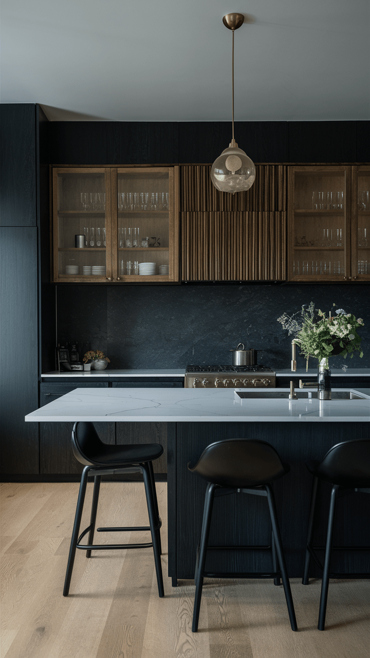 23 Dark Kitchen Ideas Aesthetic Dark Kitchen Design with