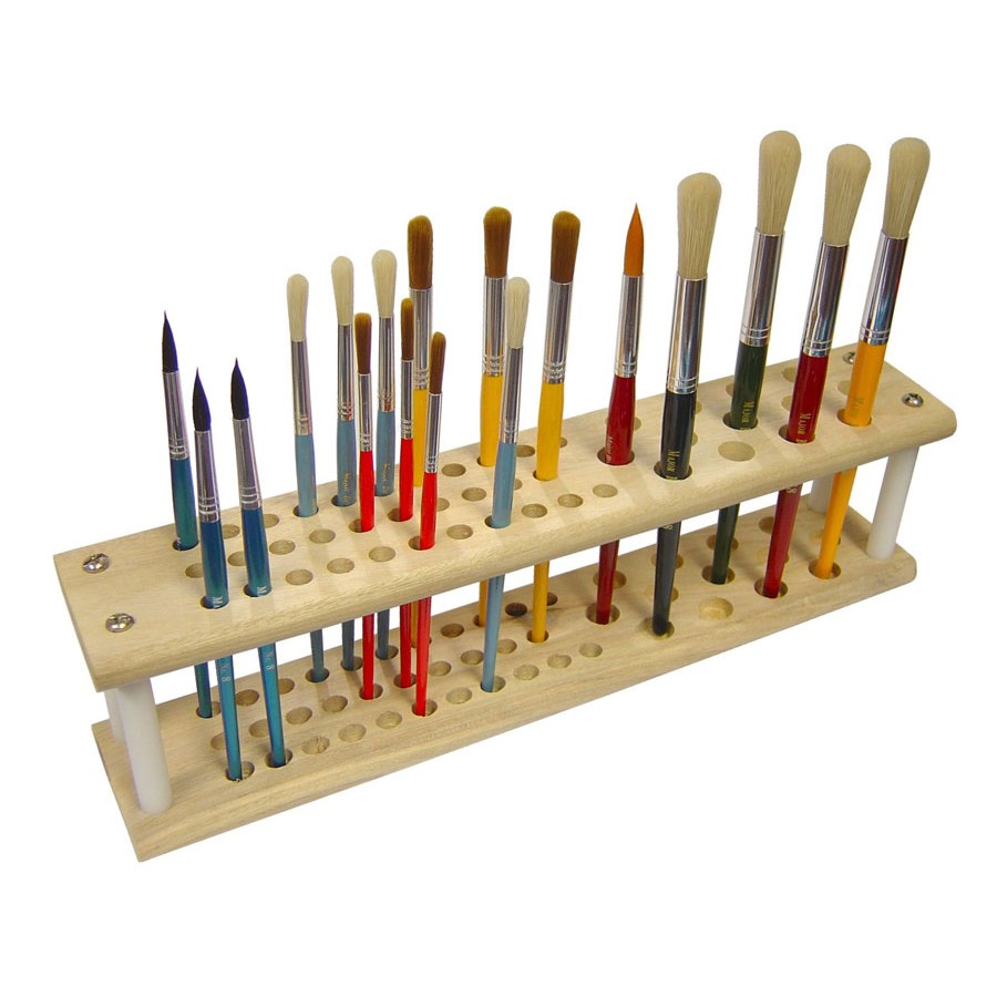 Wooden Brush Holder Vyom Veterinary Medicines LLC