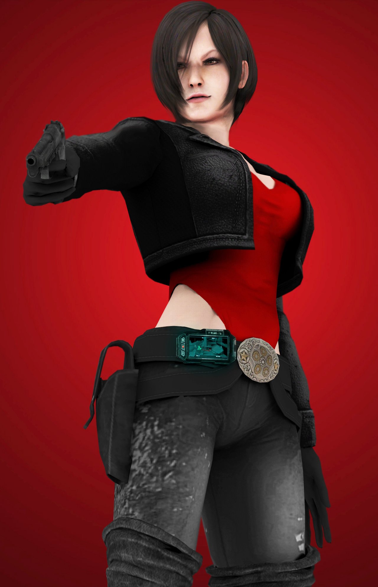 Ada Wong, Red (character), sensual gaze, Resident Evil 2