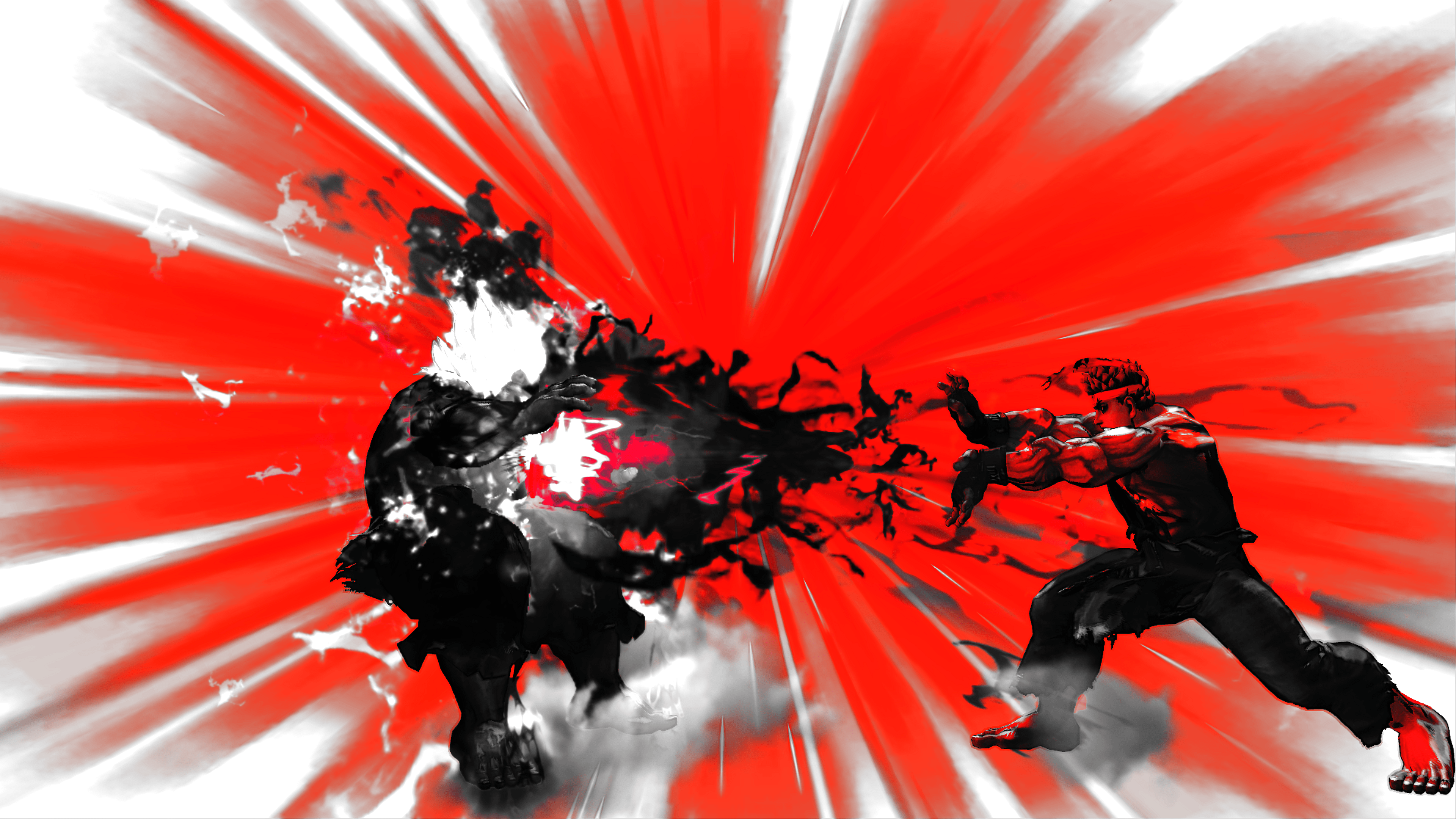 drawing. Street Fighter. video games. video game art. video game warriors 3840x2160 Wallpaper
