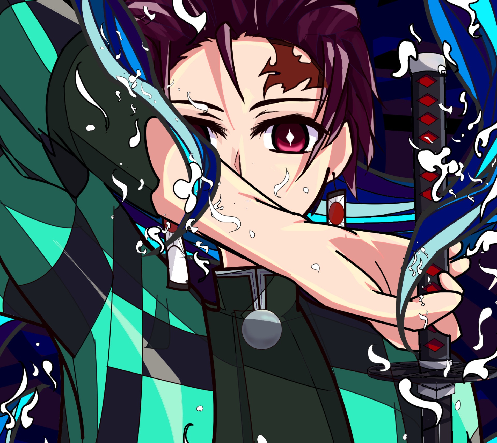 Kimetsu no Yaiba, anime, anime boys, Kamado Tanjirō 1920x1710