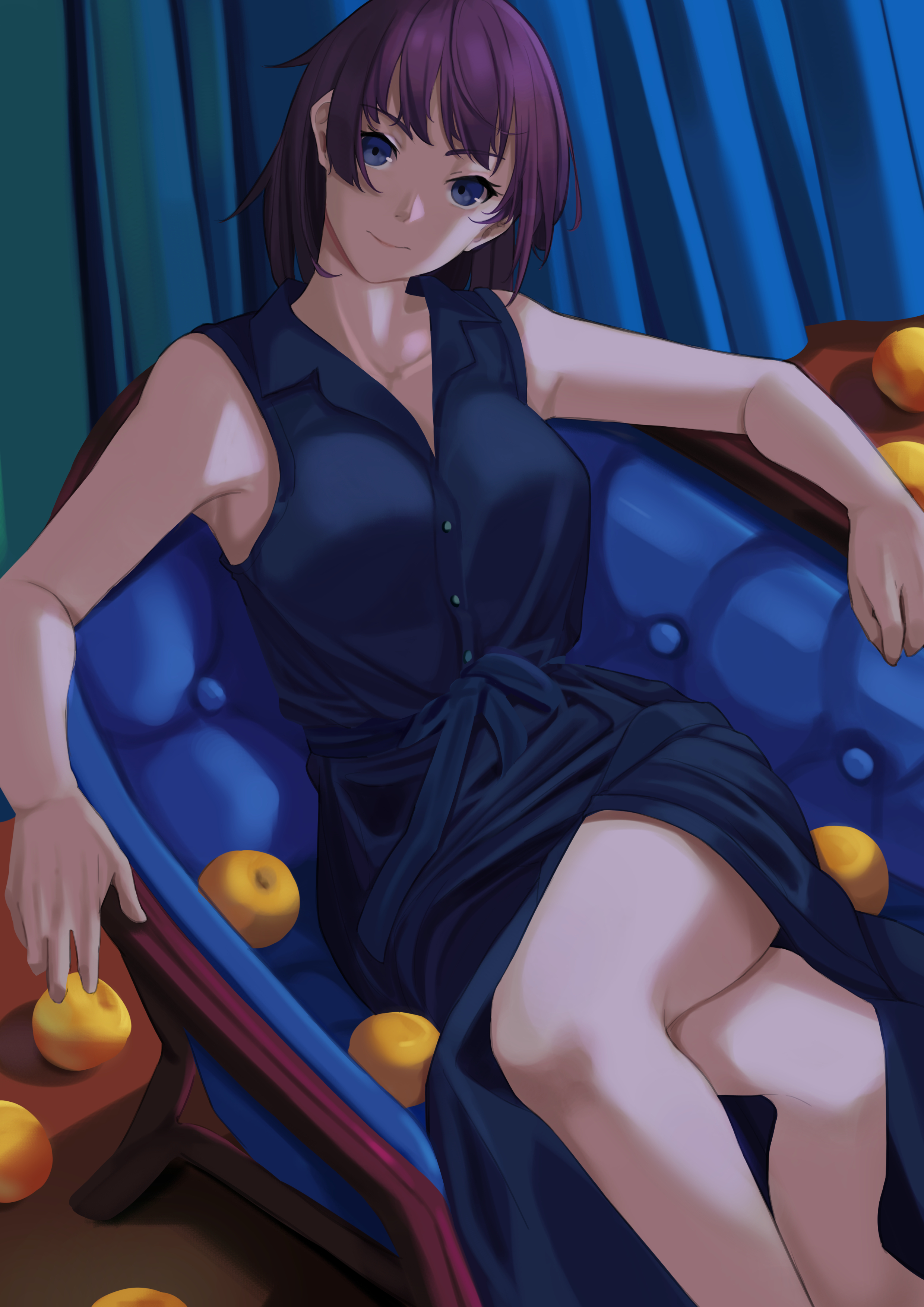 short hair, JK, thighs, thick thigh, hair in face, bare