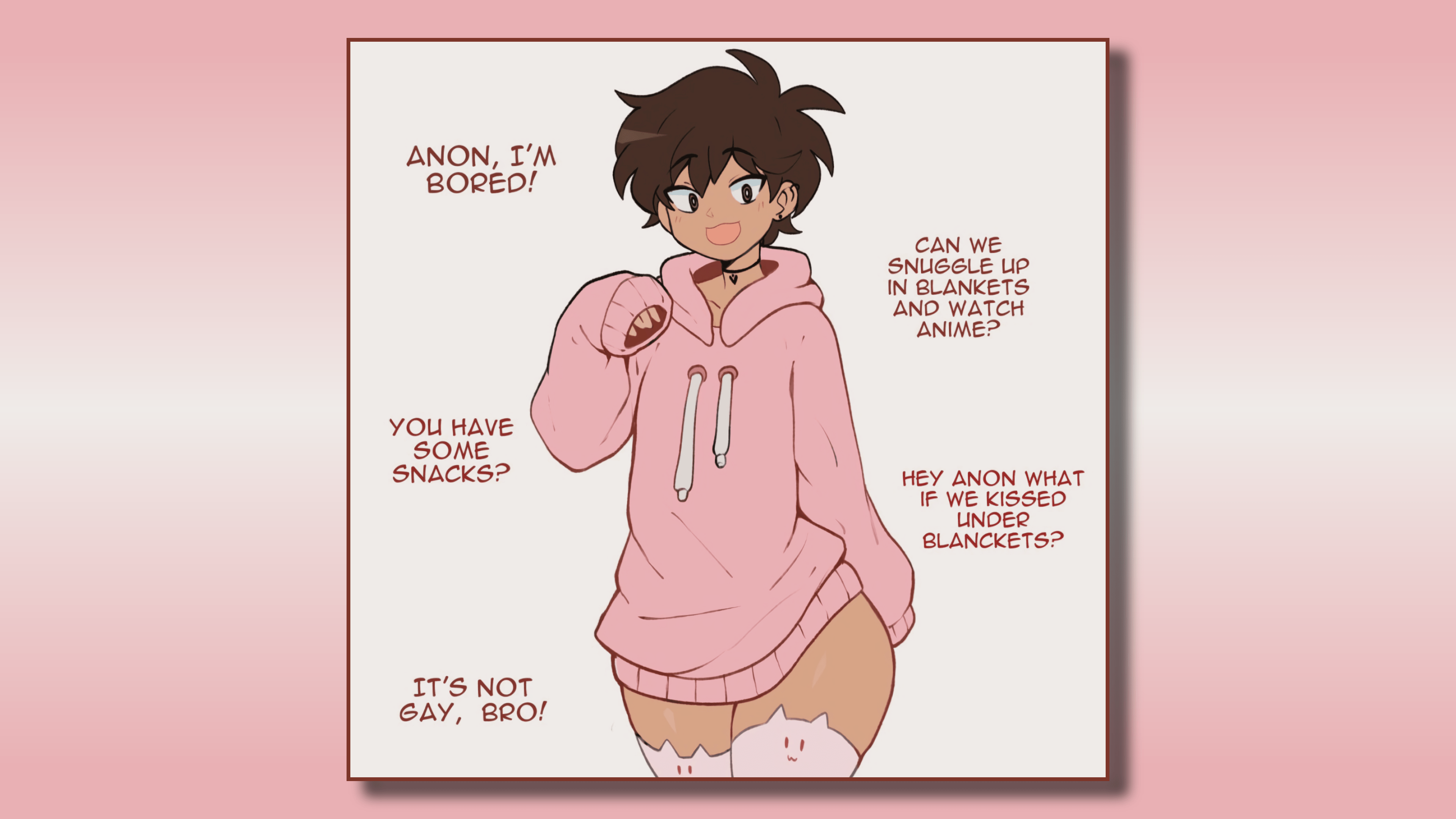 looking at viewer, short hair, thick body, smirk, smiling, brunette