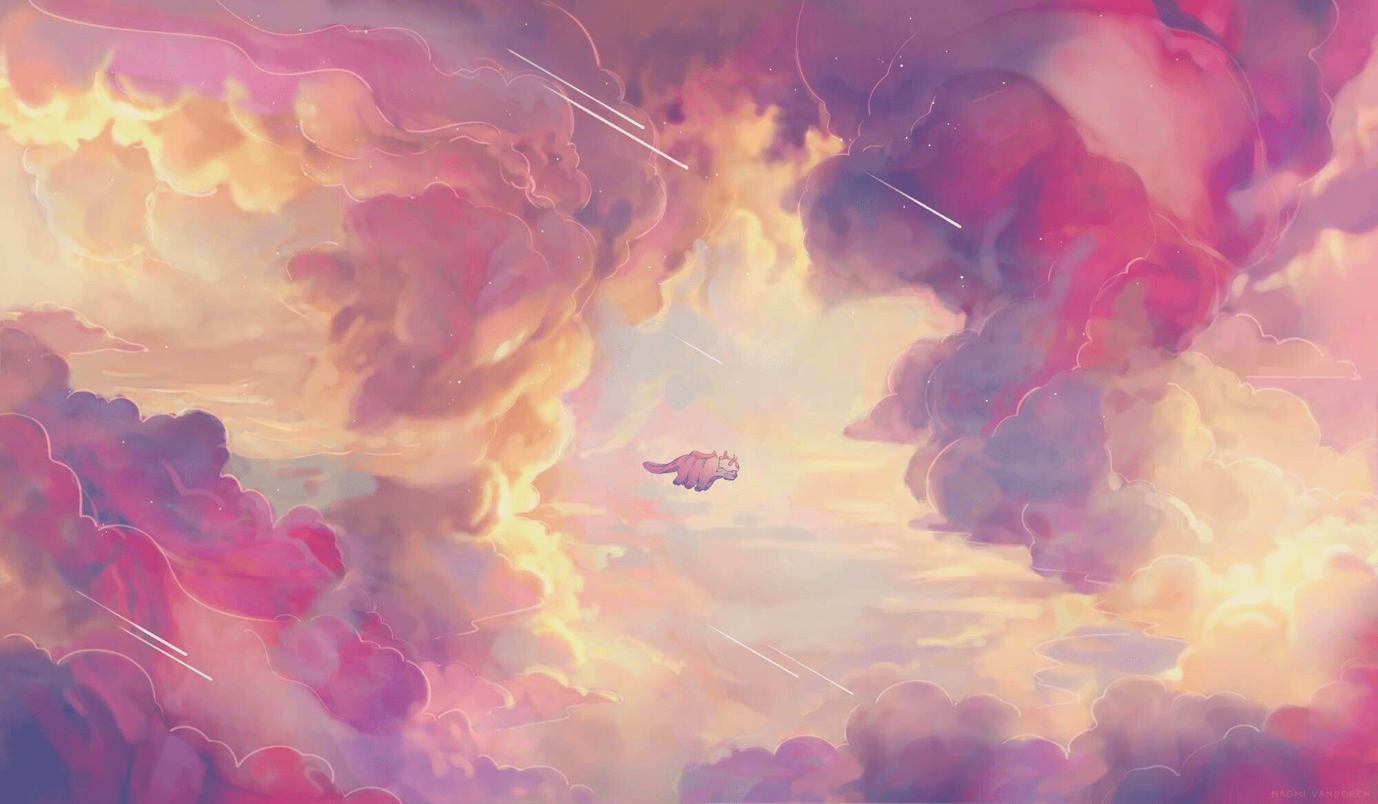 digital art, fantasy art, clouds, pink, Avatar The Last Airbender