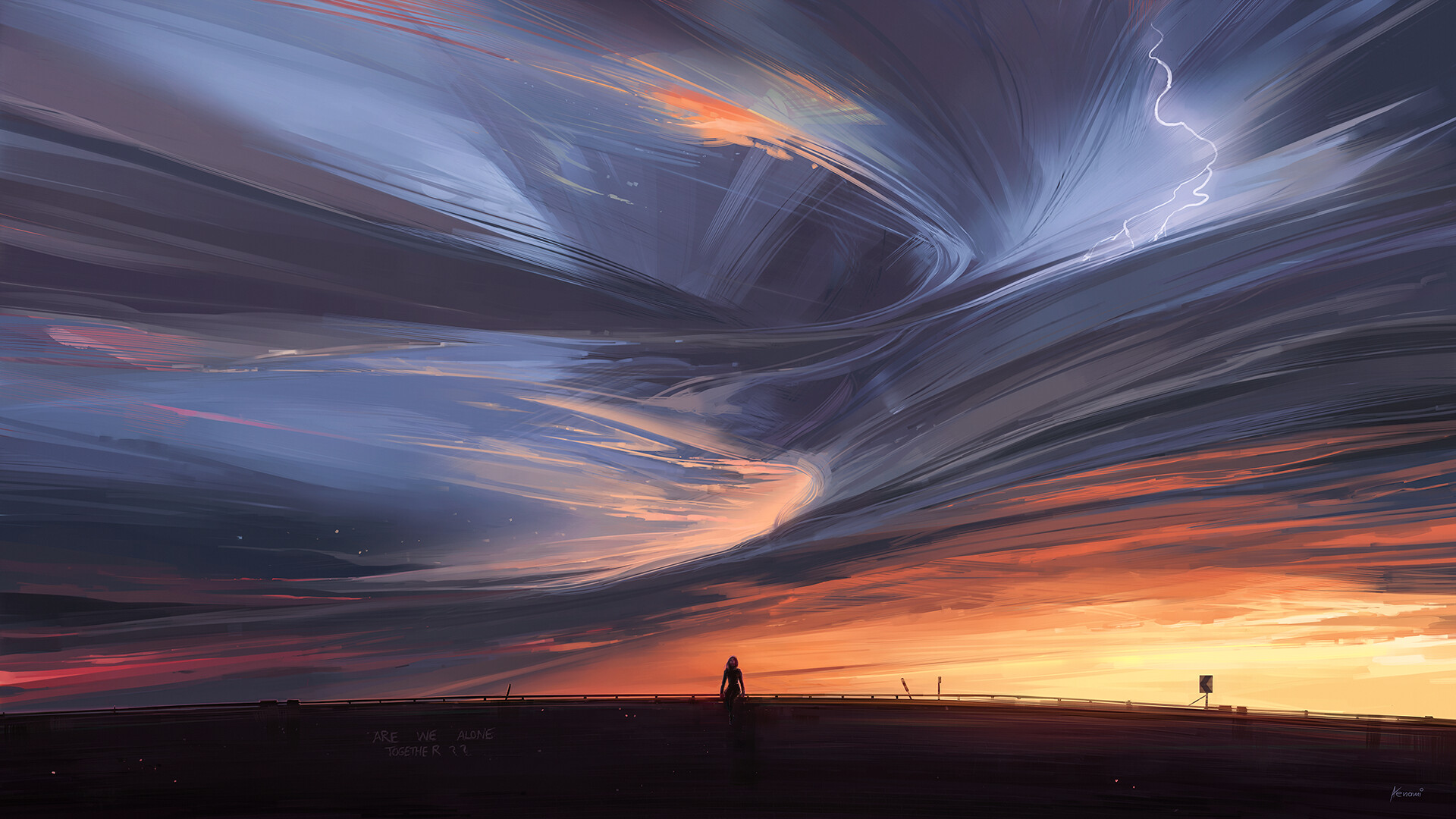 Aenami, artwork, digital art, sunset, clouds 1920x1080 Wallpaper wallhaven.cc