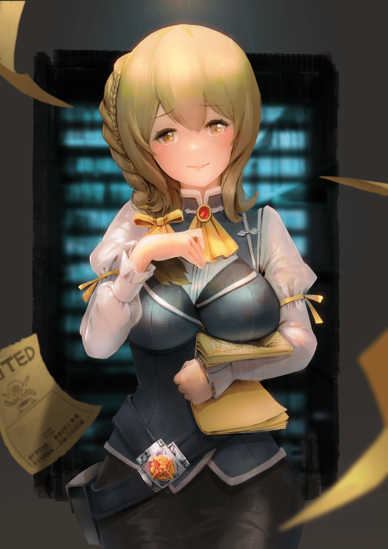 big boobs, long hair, looking at viewer, Goblin Slayer, anime