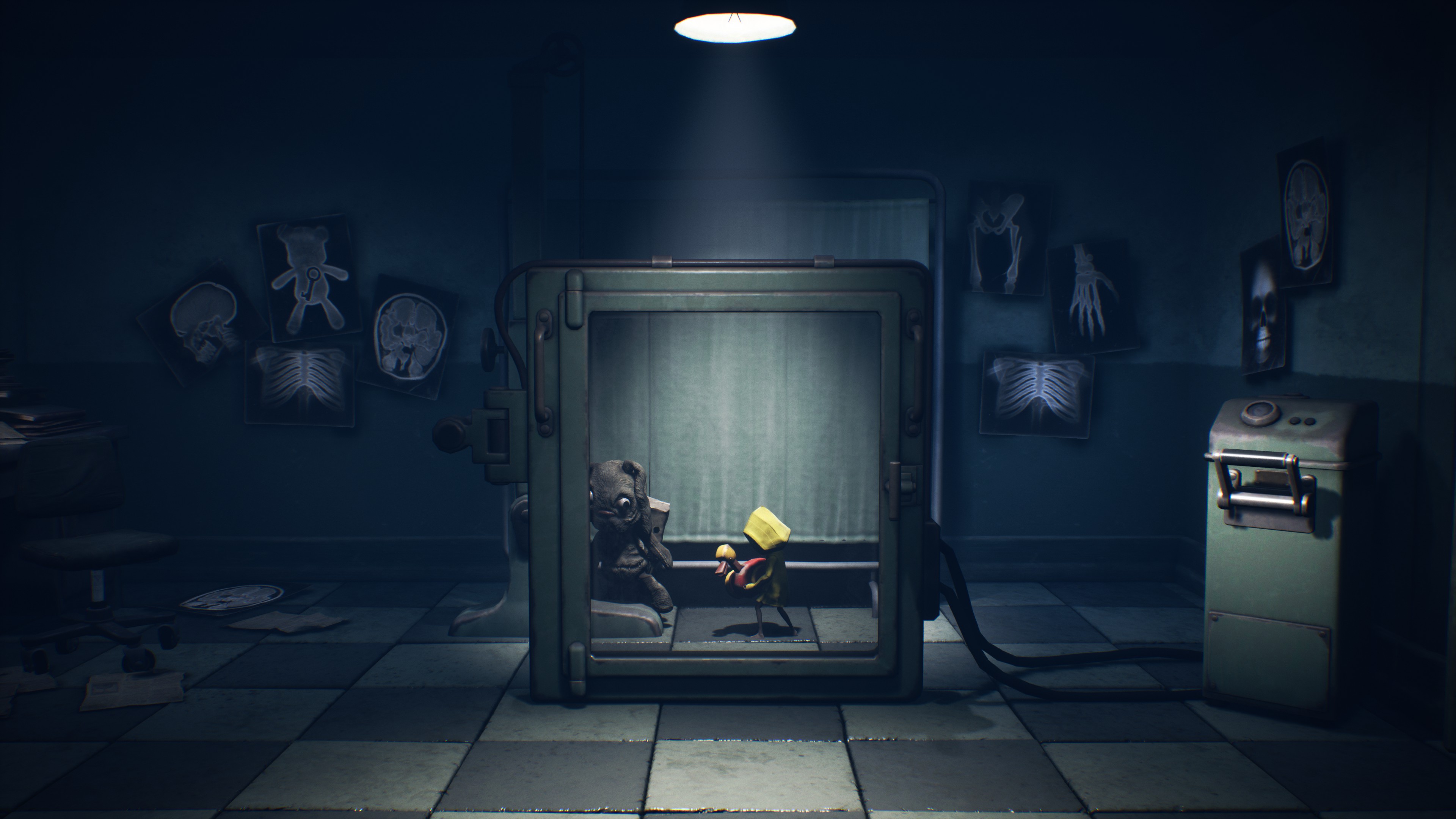 Little Nightmares, Little Nightmares 2, xrays, room, lights, skull