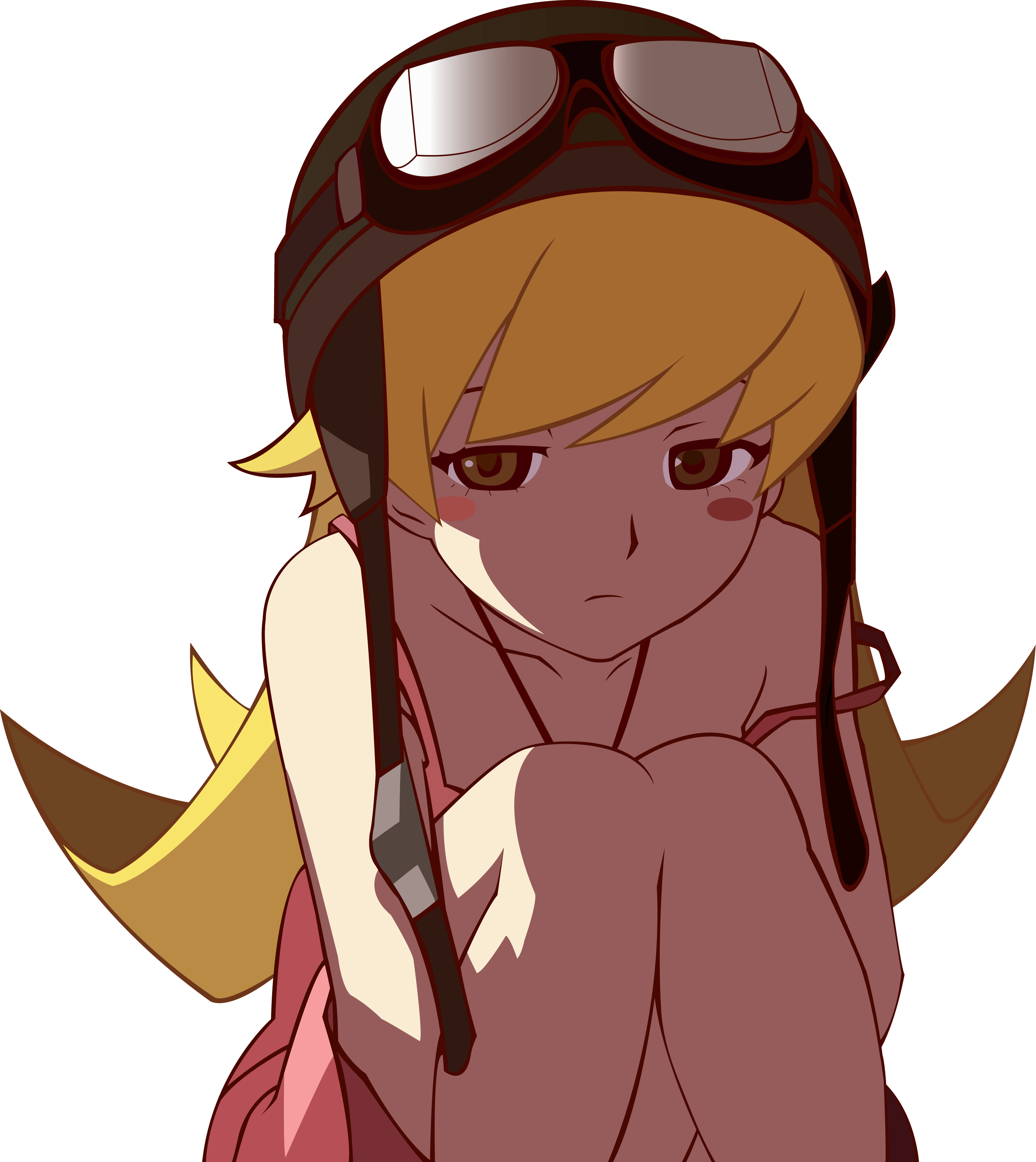 goggles, Monogatari Series, Oshino Shinobu, anime girls, anime, simple