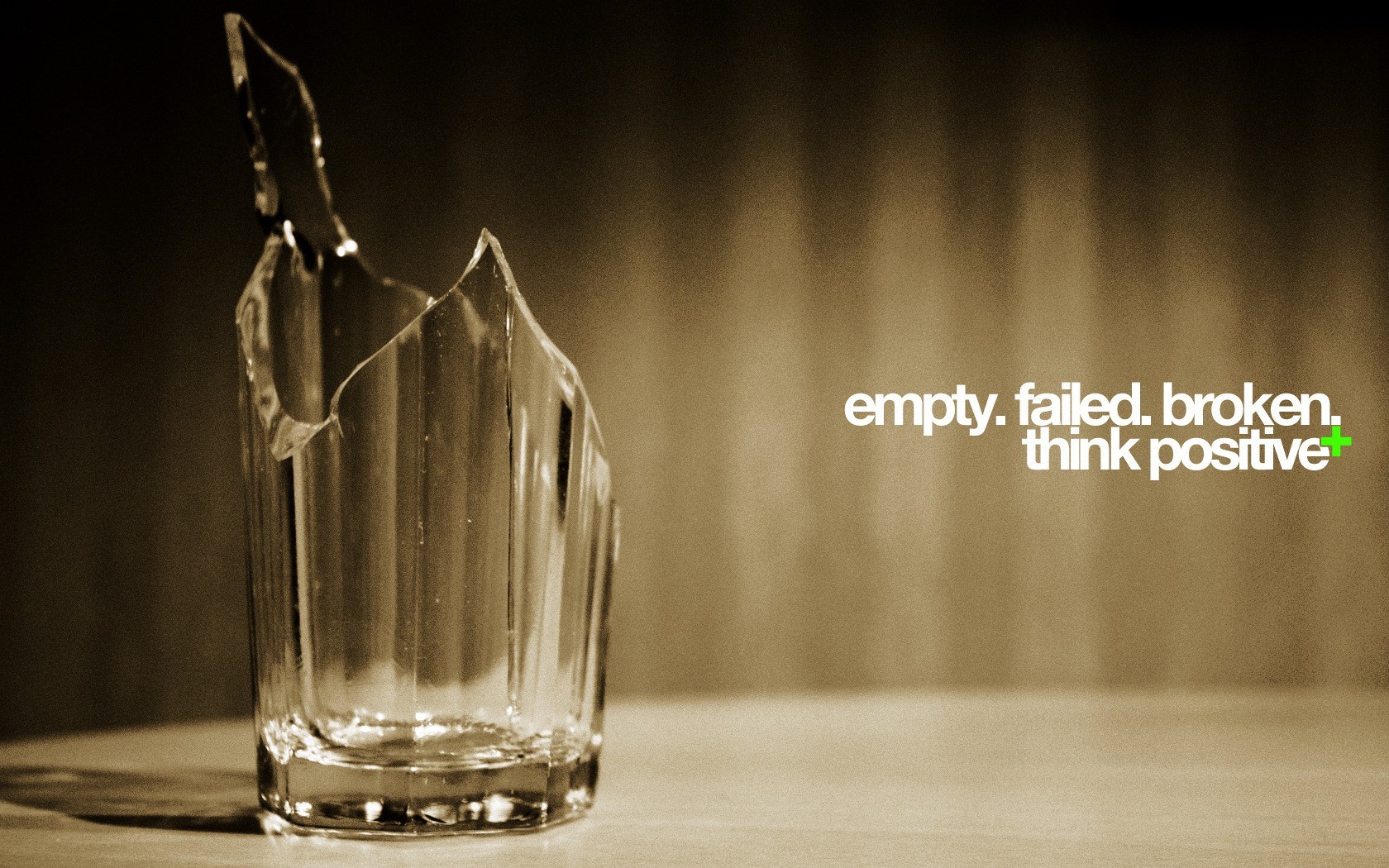 quote, broken glass, sepia, motivational 1680x1050
