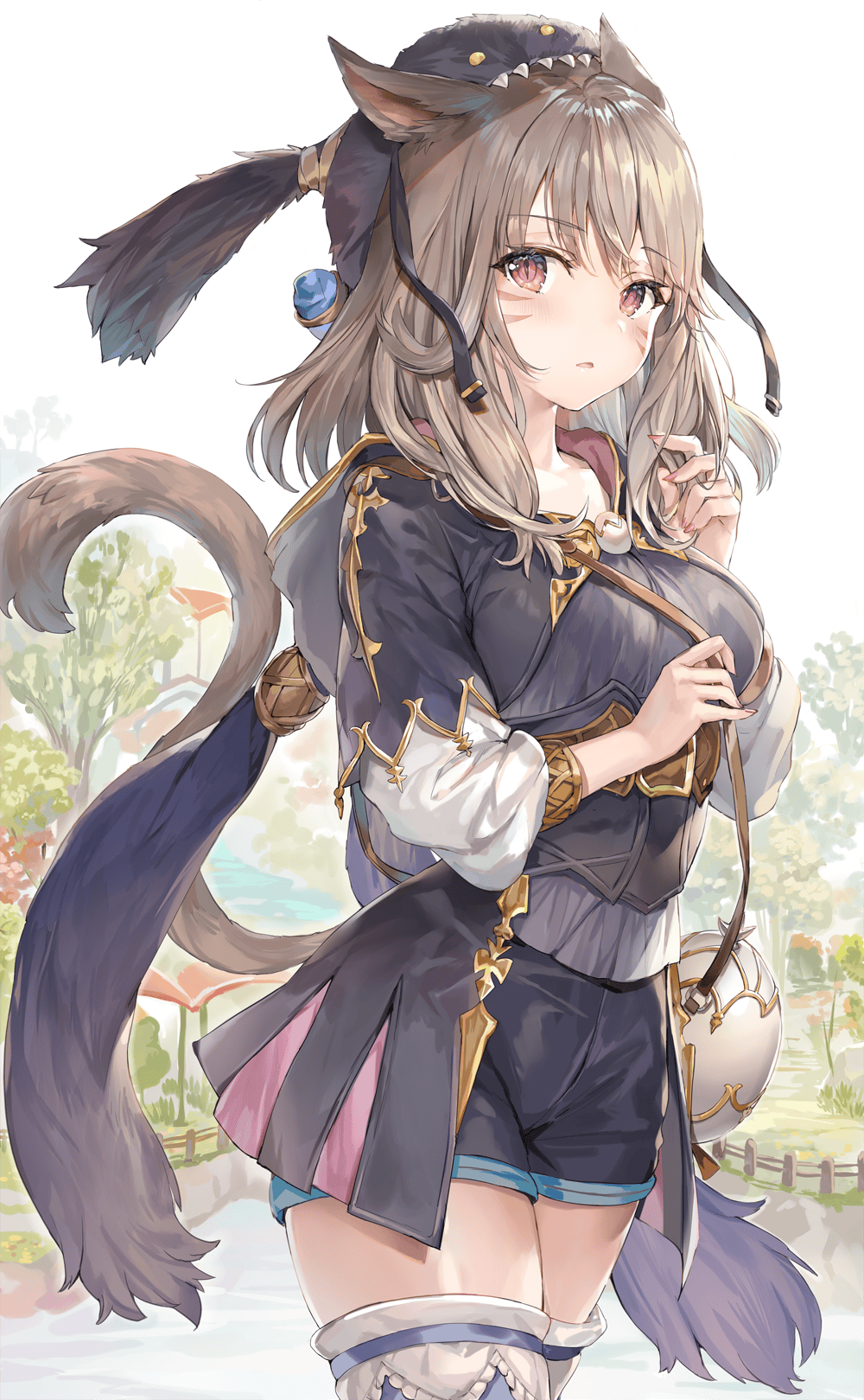 Neko Anime Girl Brown Hair Brown Eyes