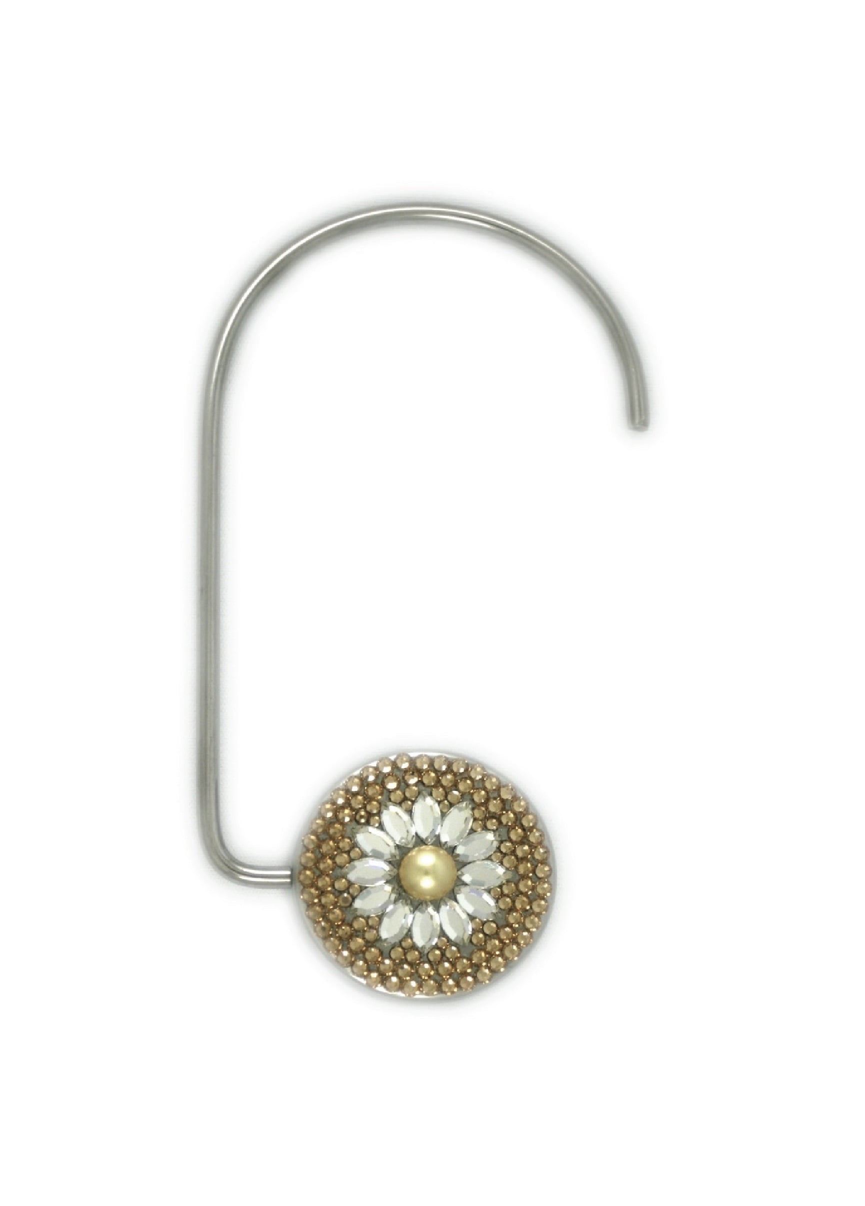 Bronze Swarovski Crystal Purse Hook with Pearl W10 Colours Inc