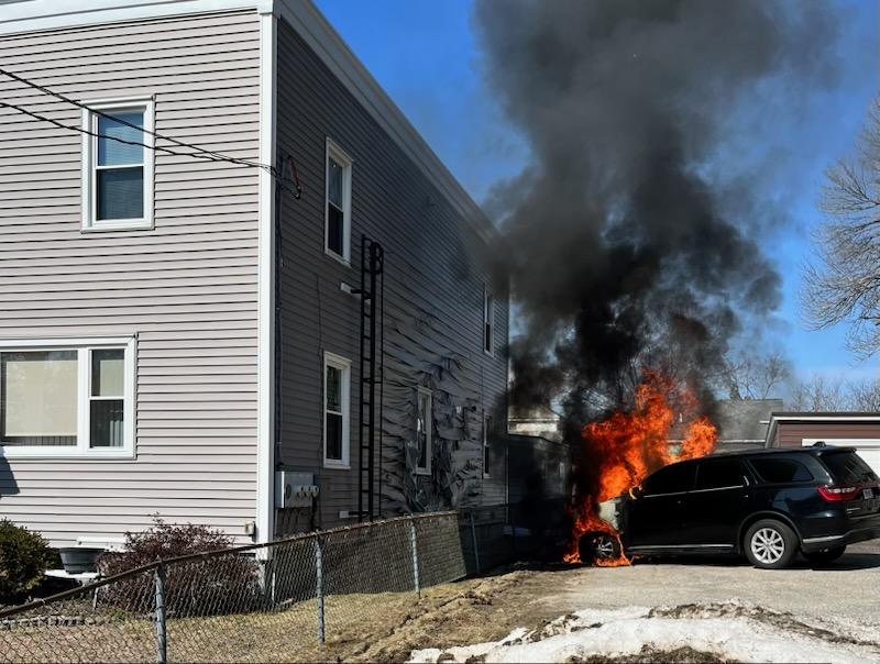 Fire damages van, house in Lewiston