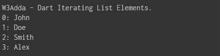 Dart Lists W3schools W3adda