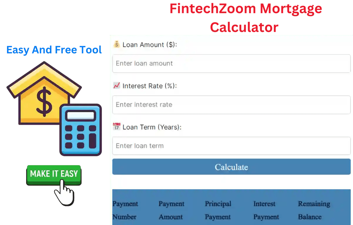 Fintechzoom Simple Mortgage Calculator Easy Tool