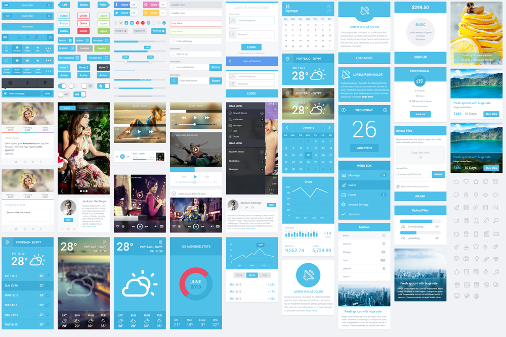 Flatastic Mega Mobile UI Kits site Template » W3Layouts