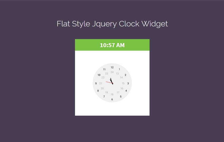 Flat Style Jquery Clock Widget Responsive Template by w3layouts