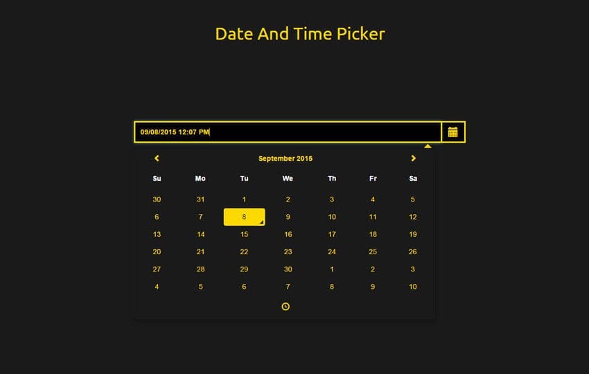 Date and Time Picker Responsive Widget Template by w3layouts
