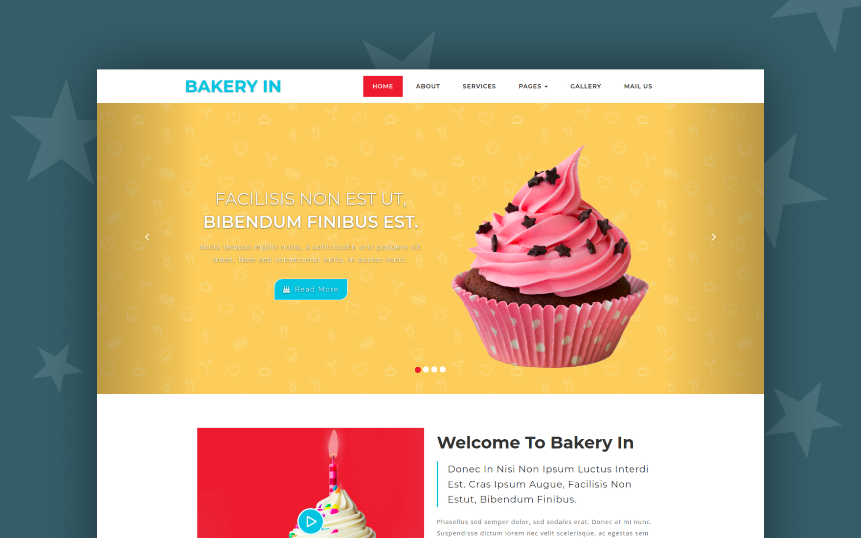 Bakery Hotel Category Bootstrap Responsive  Template