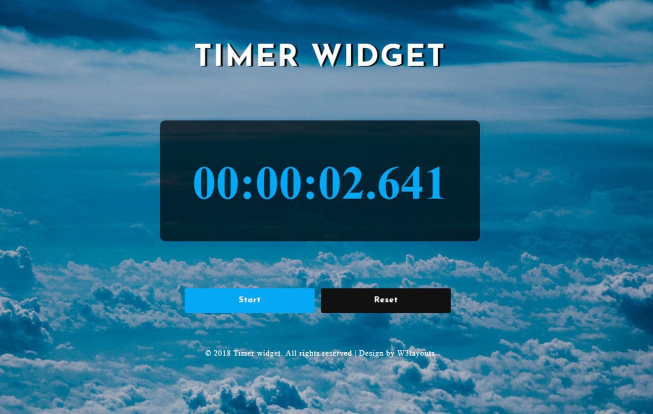Timer Widget Flat Responsive Widget Template » W3Layouts