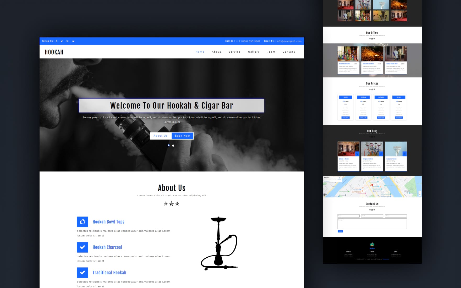 Hookah Entertainment site Template » W3Layouts